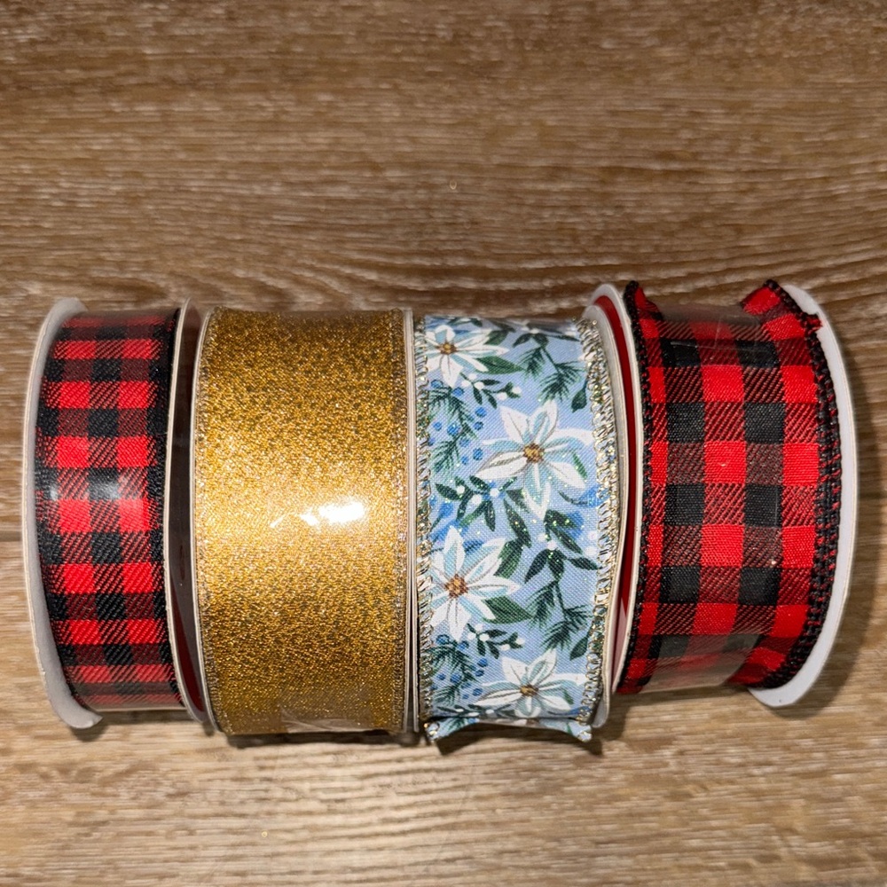 NWT - Michaels Wired Ribbon Bundle of 4